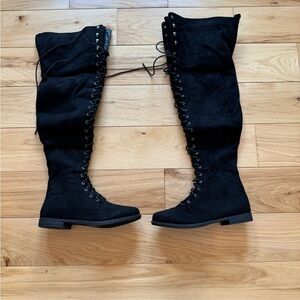Tall talk flat boot